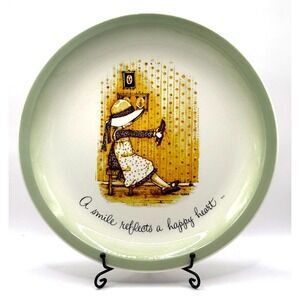Holly Hobbie Collector Plate Vtg 1970s A Smile Reflects A Happy Heart
